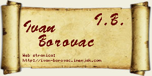 Ivan Borovac vizit kartica